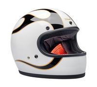 Casco integrale Biltwell Gringo gloss white/black flames