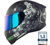 Casco Integrale Broken Head Fullgas Viking V2 Pro + Visiera Blu Specchiata (XS)