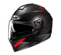 HJC C70N Sway Casco, nero-rosso, taglia M per maschi