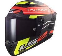 LS2 FF805 Thunder Carbon Black Attack, casco integrale L male Opaco Nero/Giallo Fluo/Rosso