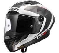 Casco Integrale Carbonio LS2 FF805 Thunder C Gp Aero Raute Bianco Grigio L