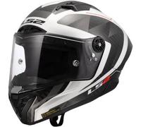 Casco Integrale Carbonio LS2 FF805 Thunder C Gp Aero Raute Bianco Grigio XL