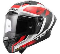Casco Integrale Carbonio LS2 FF805 Thunder C Gp Aero Raute Bianco Rosso S