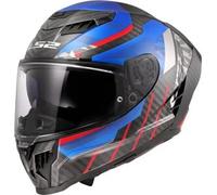 LS2 FF807 Dragon Carbon Trax, casco integrale XL male Nero/Blu/Rosso