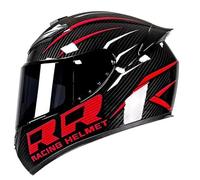 Casco Integrale, Casco Da Moto Certificato ECE 22.06 E Casco Da Scooter Con Doppia Visiera Per Donna, Uomo E Adulto, Casco Da Moto, Visiera Trasparente, Nero B3,M/(55~56cm)