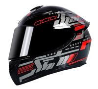 Casco Integrale, Casco Da Moto Certificato ECE 22.06 E Casco Da Scooter Con Doppia Visiera Per Donna, Uomo E Adulto, Casco Da Moto, Visiera Trasparente, Nero A3,XL/(59~60cm)