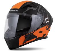 Casco integrale Cassida Orbit Multivers nero opaco-arancio-grigio-bianco XS