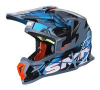 SMK Allterra Fulmine N Casco da motocross, grigio-blu, taglia L per maschi