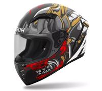 Casco integrale da moto Airoh Connor Samurai nero opaco-rosso-marrone-grigio XL