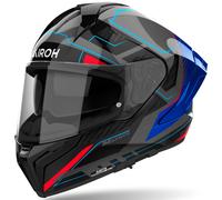Casco integrale da moto Airoh MATRYX Rocket blu-rosso lucido M