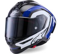 Casco integrale da moto Alpinestars Supertech R10 Arius nero-blu-bianco S