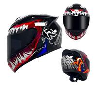 Casco integrale da moto di alta qualità, omologato DOT ECE, visiera antiappannamento, fodera rimovibile, protezione UV per moto da strada, cruiser, scooter, corse e touring,Color S-L