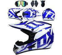 Casco integrale da moto fuoristrada unisex con fodera super morbida, casco da motocross approvato DOT, ATV, downhill, mountain bike, motocross, attrezzatura protettiva,Color W-S