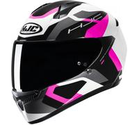 Casco integrale da moto HJC C10 Tins MC8 nero-grigio-rosa-bianco L