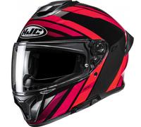 Casco integrale da moto HJC C71 Faber MC1 nero-rosso S