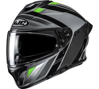 Casco integrale da moto HJC C71 Faber MC4 nero-grigio-verde fluo M