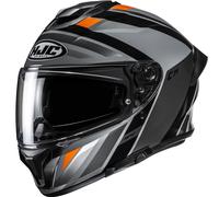 Casco integrale da moto HJC C71 Faber MC7 nero-grigio-arancione M