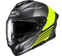 Casco integrale da moto HJC C71 Morix MC3HSF nero-grigio-giallo fluo M