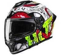Casco integrale da moto HJC C71 Squeeze MC41 bianco-giallo-rosso S
