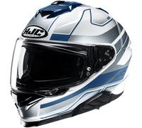 Casco integrale da moto HJC i71 Iorix MC2 bianco-blu-argento XL