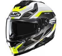 Casco integrale da moto HJC i71 Zest MC3H nero-bianco-giallo fluo L