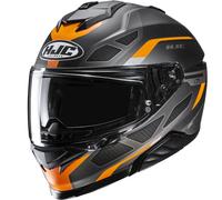 Casco integrale da moto HJC i71 Zest MC7SF grigio-nero-arancione M