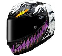 Casco integrale da moto HJC RPHA 12 Anti Venom 2 Marvel MC8 nero-bianco-viola M