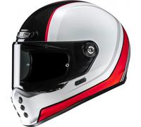 Casco integrale da moto HJC V10 Hodu MC1 bianco-nero-rosso S