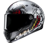 Casco integrale da moto HJC V10 Vatt MC1 nero-argento M