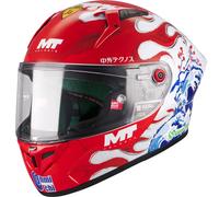 Casco integrale da moto KRE + S Yamanaka A5 rosso-bianco XS