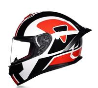 Casco integrale da moto leggero con visiera parasole e calotta ventilata in ABS per uomo e donna ideale per l'estate Rosso M/57-58cm