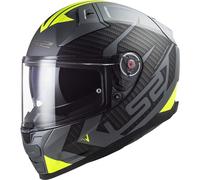 Casco integrale da moto LS2 FF811 Vector II Splitter titanio-giallo fluo S