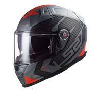 Casco integrale da moto LS2 FF811 Vector II Splitter titanio-grigio-rosso 2XL