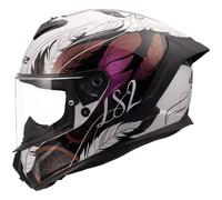 Casco integrale da moto LS2 FF820 Rapid III Boho bianco-nero-rosa lucido M