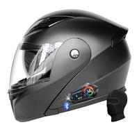 Casco integrale da moto modulare Bluetooth con design flip-up, doppia visiera antiappannamento, casco da moto leggero omologato ECE con doppio microfono altoparlante for motociclisti cittadini o da tu