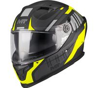 Casco integrale da moto MT Braker SV Cockpit B13 nero opaco-grigio-giallo fluo M