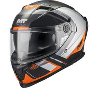 Casco integrale da moto MT Braker SV Inception B4 nero-grigio-arancione XS