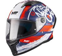 Casco integrale da moto MT Stinger 2 Rocket C17 blu-rosso-grigio opaco XL