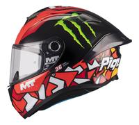 Casco integrale da moto MT Targo S Piqueras B5 nero-rosso S