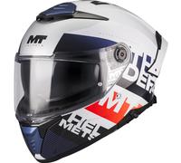 Casco integrale da moto MT Thunder 4 SV Waves A17 bianco-blu-rosso M