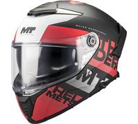 Casco integrale da moto MT Thunder 4 SV Waves B5 nero opaco-rosso S