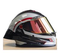 Casco Integrale da Moto Per Adulti Casco Integrale da Moto Per Uomo e Donna Certificato ECE Design Con Ala Posteriore Grande Vari Stili Di Lenti Stile Semplice Alla Moda E,L(59-60CM)