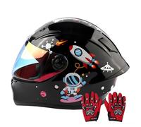 Casco Integrale Da Moto Per Bambini Estivi,3-12 Anni, Per Ragazzi E Ragazze, Omologato DOT,Casco Da Moto Retrò,Casco Jet Da Go-Kart, Cruiser, Ciclomotore,Caschi Da Bici Da Strada 8,S/(47~58cm)