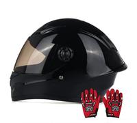 Casco Integrale Da Moto Per Bambini Estivi,3-12 Anni, Per Ragazzi E Ragazze, Omologato DOT,Casco Da Moto Retrò,Casco Jet Da Go-Kart, Cruiser, Ciclomotore,Caschi Da Bici Da Strada 27,XL/(53~54cm)