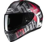 Casco integrale da moto per bambini HJC C10 Fop MC1SF nero-grigio-rosso S