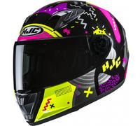 Casco integrale da moto per bambini HJC Y10 Mika MC3H nero-rosa S
