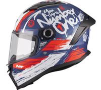 Casco integrale da moto per bambini MT Stinger 2 Rocket C17 blu-rosso-bianco L