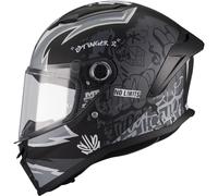 Casco integrale da moto per bambini MT Stinger 2 Tagger B2 nero-grigio opaco L