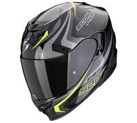 Casco integrale da moto Scorpion EXO-520 EVO AIR TERRA nero-argento-giallo fluo Saldi XS