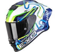 Casco integrale da moto Scorpion EXO-R1 EVO II Air Cornering bianco-blu-verde L